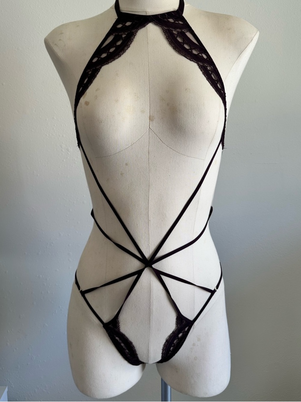 NWT Victoria’s Secret Very Sexy Plum Lace Strappy Teddy Bodysuit